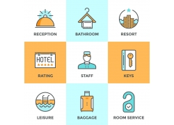 酒店服务icon设计