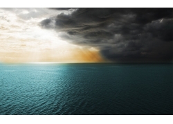 海,云,天空,蓝色,灰色,景观,地平线,风暴12654