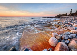 海滩岩石风光景观风景照片