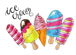 夏季冰淇淋冰棒 甜品甜点海报广告宣传设计背景矢量图