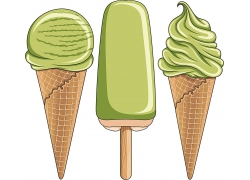 夏天冰淇淋冰棍甜品甜点海报广告宣传设计背景矢量图