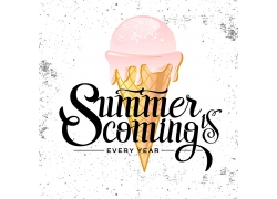 夏天冰淇淋冰棍甜品海报广告宣传设计背景矢量图