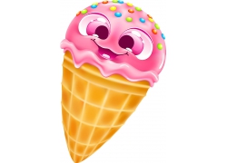 夏天可爱卡通冰淇淋冰棍甜品甜点海报广告宣传设计背景矢量图