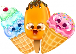 夏天可爱卡通冰淇淋冰棍甜品甜点海报广告宣传设计背景素材矢量图