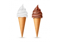 卷筒冰淇淋甜品甜点海报广告宣传设计素材矢量图