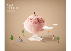 食物模型宣传海报
