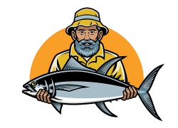 渔夫主题人物角色图标UI矢量插画设计